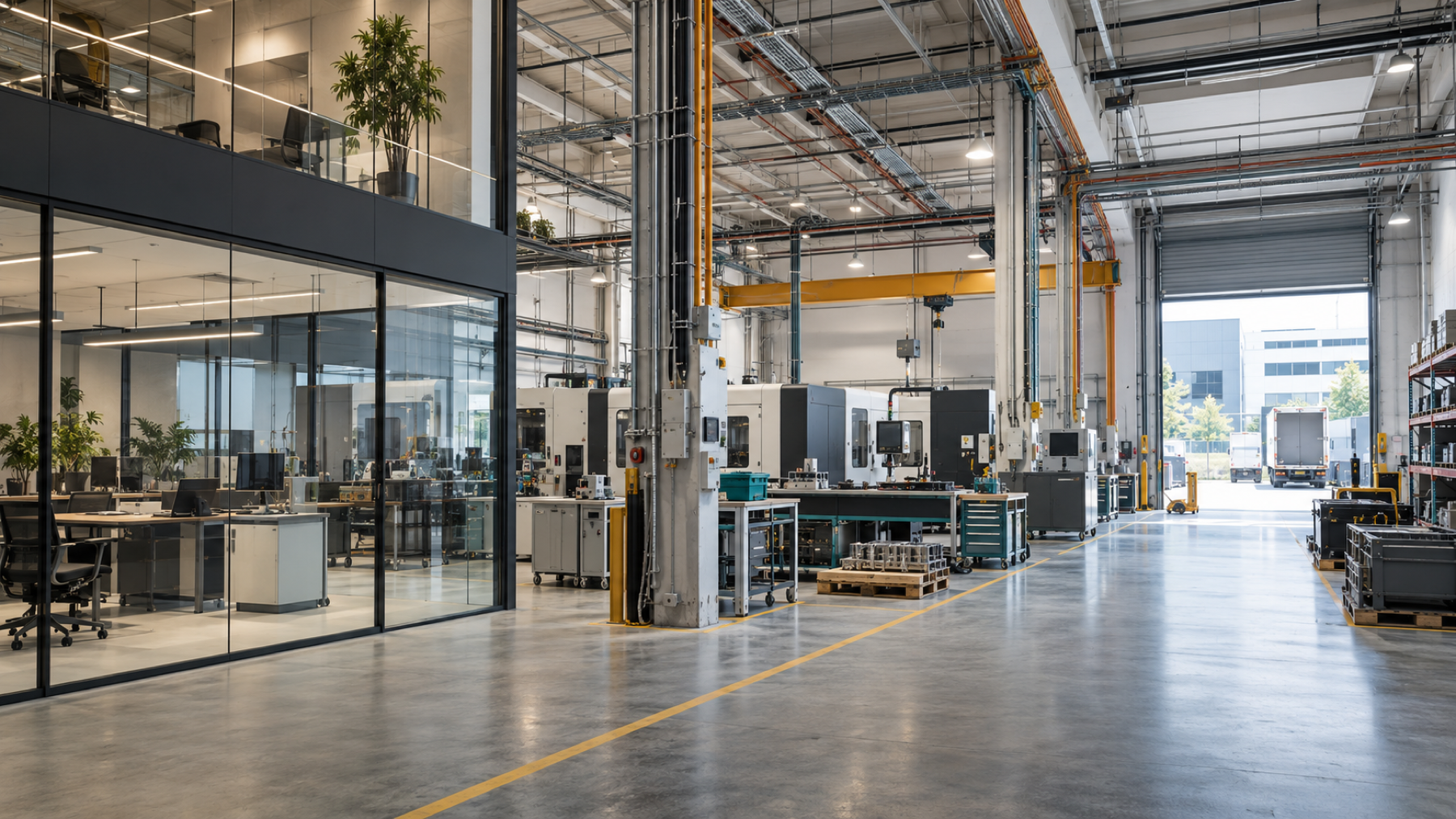 A high-spec light industrial space with an ancillary office